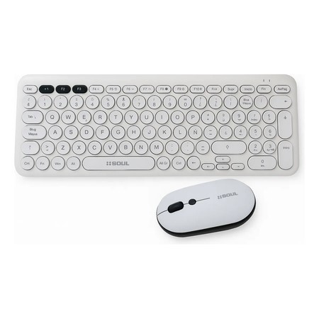 Kit de Teclado y Mouse Soul Bluetooth Cw250 Vintage