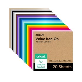 Vinilo Termotransferible Cricut Value Iron-On Rainbow Sampler 20 Hojas 2010898