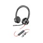 Auriculares estereo Poly Blackwire 8225 con adaptador USB-C/A 8X225AA