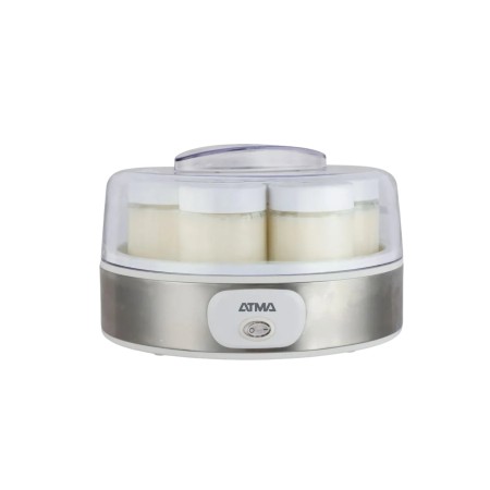 Yogurtera Atma YMAT26N Blanca con 7 Frascos de Vidrio de 150 mL y Tapa Transparente