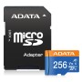 Memoria Micro SD Adata 256GB Clase 10 UHS-I V10 AUSDX256GUICL10A1-RA1