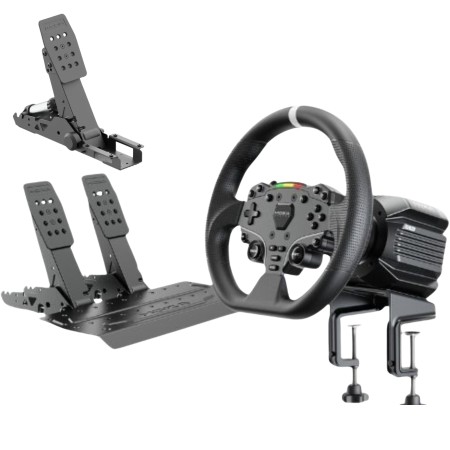 Kit Sim Racing Moza R5 Pro 6Nm Direct Drive Volante Pedales RS105 y Embrague RS107