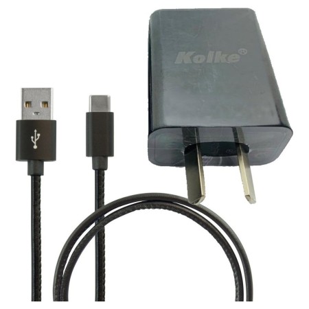 Cargador Para Celular 220v Carga Rapida 18W Con Chip Qualcomm Q3 Con Cable Tipo C 1Mt