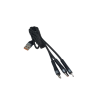 Cable de Datos y Carga M37 3 En 1 Lightning , Tipo C y MicroUsb Carga Rapida 3.0 6A