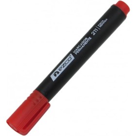 Marcador Ezco Permanente 211 Rojo Punta Redonda