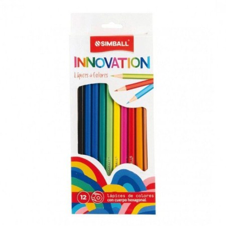 Lapiz De Color Simball  X 12 Colores Largos