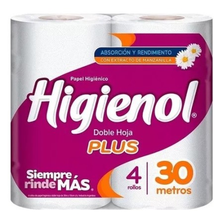 Papel Higienico Higienol Plus Doble Hoja 30Mts X 40 Rollos