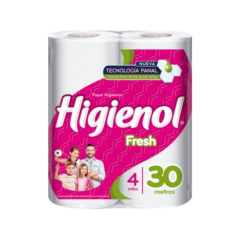 Papel Higienico Higienol 30Mts X 4 Rollos