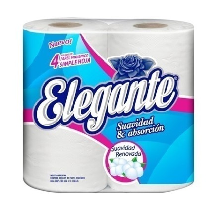 Papel Higienico Elegante 30Mts X 4 Rollos