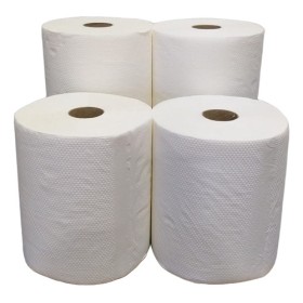 Toallas De Papel En Rollo Th X 200 Mts X 4 Unidades Blanco Gof