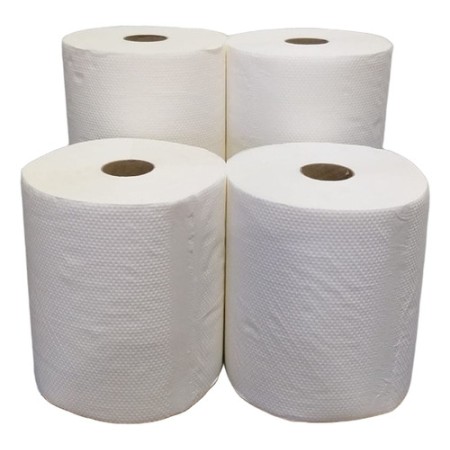 Toallas De Papel En Rollo Th X 200 Mts X 4 Unidades Blanco Gof