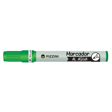 Marcador Pizzini 1240 Al Agua Punta Redonda Verde