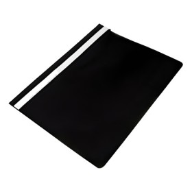 Carpeta Plastica Luma Base Opaca Tapa Transparente. Oficio Negro