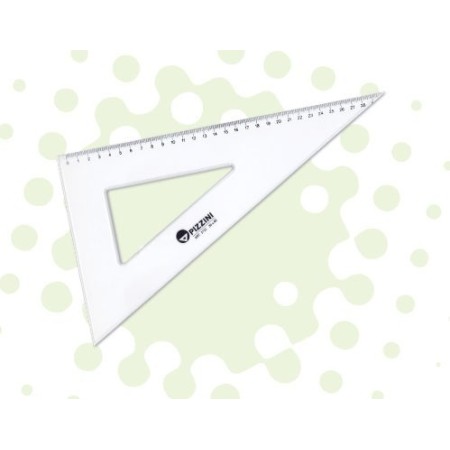 Escuadra Escolar Pizzini 15 Cm X 60º Color Cristal