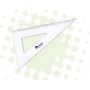 Escuadra Escolar Pizzini 15 Cm X 60º Color Cristal