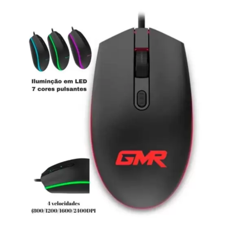 Mouse Usb MO298 Negro Multilaser led