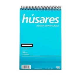 Block Husares A4  X80H con Espiral Rayado