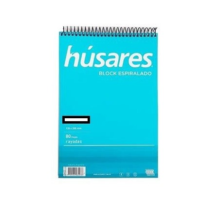 Block Husares A4  X80H con Espiral Rayado