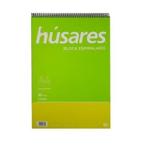 Block Husares A4 X80H con Espiral Liso