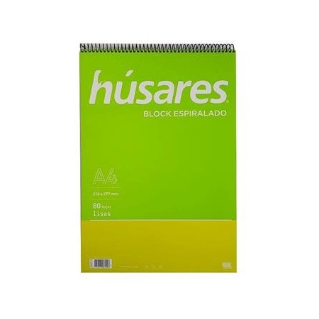 Block Husares A4 X80H con Espiral Liso