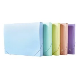 Caja Archivo Lama 2Cm Pvc Pastel A4