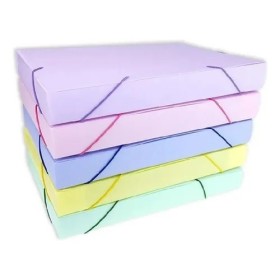 Caja Archivo Lama 6Cm Pvc Pastel Oficio