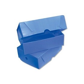 Caja De Archivo Plastica Azul Oficio 12