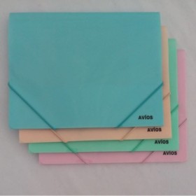 Carpeta Avios A4 3 Solapas Pp Pastel con Elastico