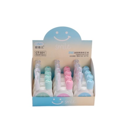 Corrector Liquido Multipaper Punta Pincel Y Lapiz