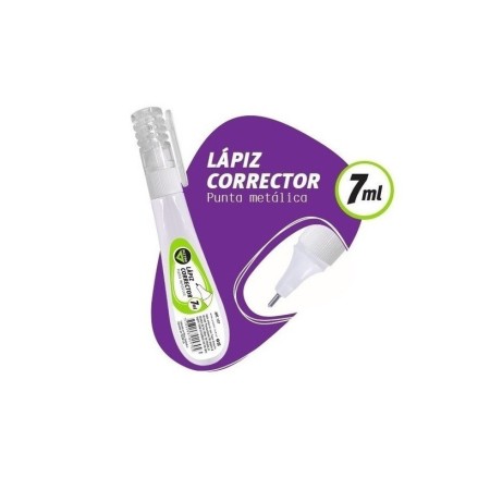 Corrector Pizzini Lapiz Punta Metalica 7Ml