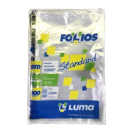 Folio Luma Oficio Liviano X100U. Polietileno