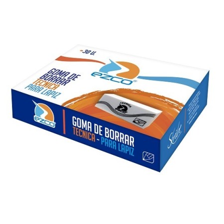 Goma De Borrar Ezco Plastica Tecnica Lapiz X30U.