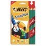 Lapiz Color Largo Bic Evolution X12U.+ 4 Grafitos Negros
