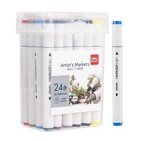 Marcador Deli Sketch Perm Triangular Doble Punta X24
