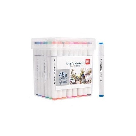 Marcador Deli Sketch Perm Triangular Doble Punta X48