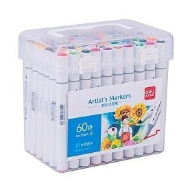Marcador Deli Sketch Perm Triangular Doble Punta X60