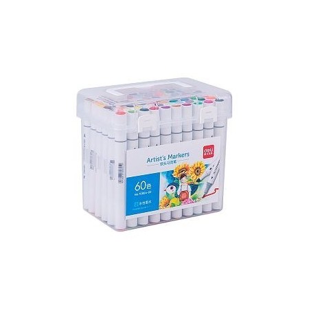 Marcador Deli Sketch Perm Triangular Doble Punta X60