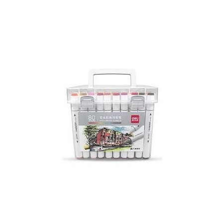 Marcador Deli Sketch Perm Triangular Doble Punta X80