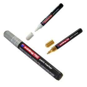 Marcador Edding 790/2 Oro/Plata/Blanco
