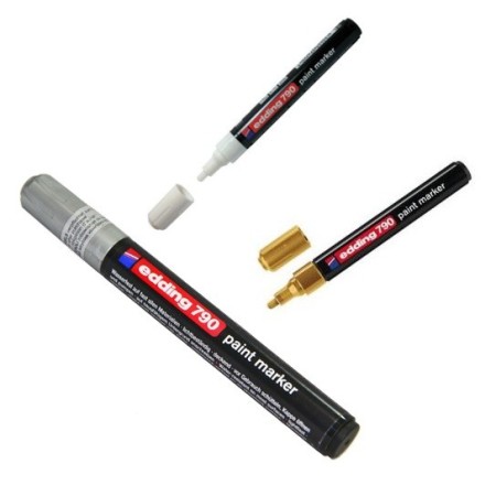 Marcador Edding 790/2 Oro/Plata/Blanco