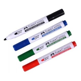 Marcador Faber Castell 152/123 P/Pizarra X1U. Negro/Azul /Rojo/Verde