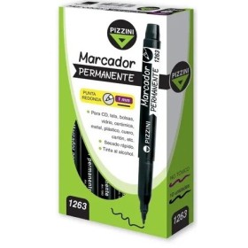 Marcador Permanente Pizzini Pta Redonda 1Mm Varios Colores