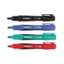Marcador Permanente Simball 550 Punta Redonda Azul - Negro - Rojo