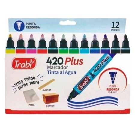 Marcador Trabi 420 Al Agua Surtido X12U